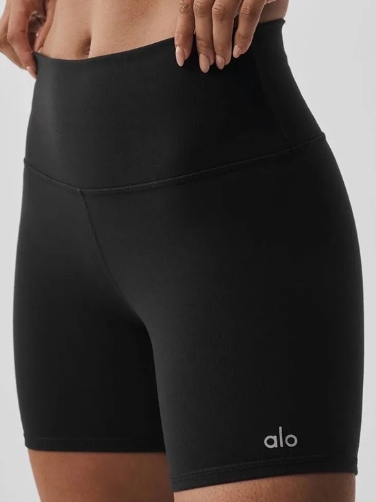 ALO Yoga Pants - ALO Yoga Black High-Waist Bike Shorts